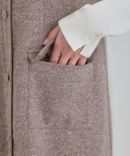 DRESKIP（ドレスキップ）の「【S-LL】甘すぎない大人のツイード調ジャンスカ（ワンピース・レディース・ブラウン系/ブラック・04/01/02/03）」の16枚目の写真