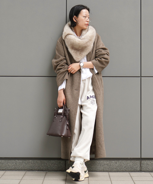 AP STUDIO(エーピーストゥディオ)の「シャギーチェックチェスターコート(チェスターコート・レディース・ブラウン・36/38)」の9枚目の写真