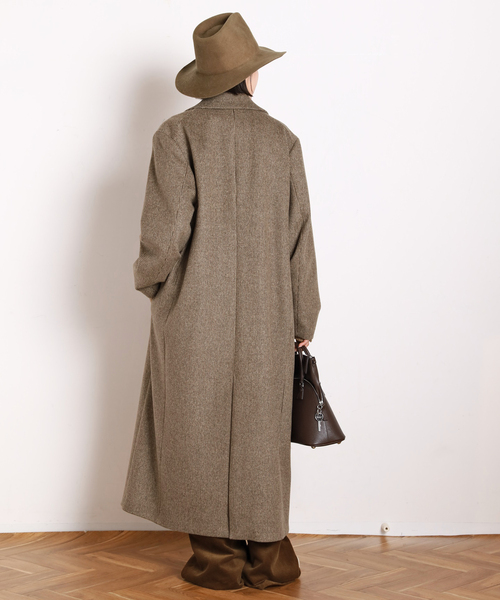 AP STUDIO(エーピーストゥディオ)の「シャギーチェックチェスターコート(チェスターコート・レディース・ブラウン・36/38)」の13枚目の写真