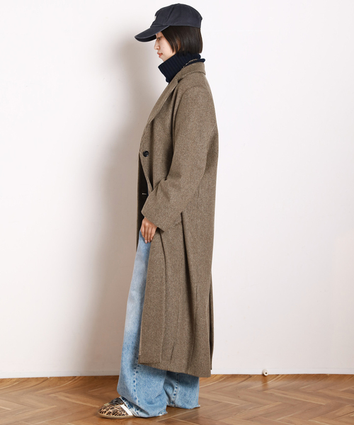 AP STUDIO(エーピーストゥディオ)の「シャギーチェックチェスターコート(チェスターコート・レディース・ブラウン・36/38)」の15枚目の写真