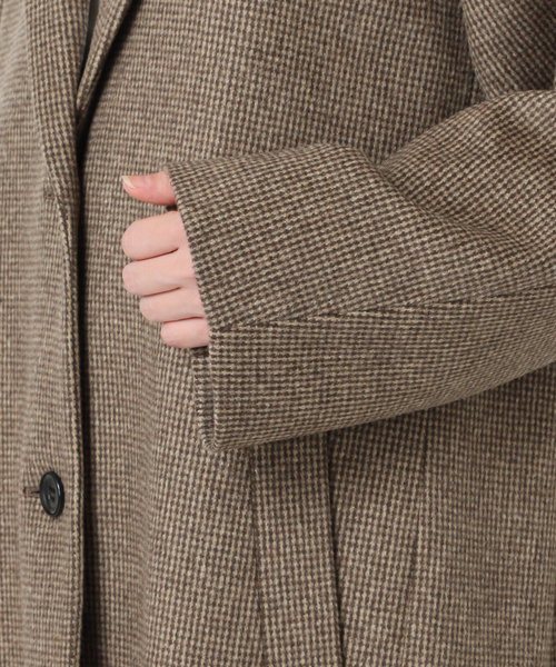 AP STUDIO(エーピーストゥディオ)の「シャギーチェックチェスターコート(チェスターコート・レディース・ブラウン・36/38)」の22枚目の写真