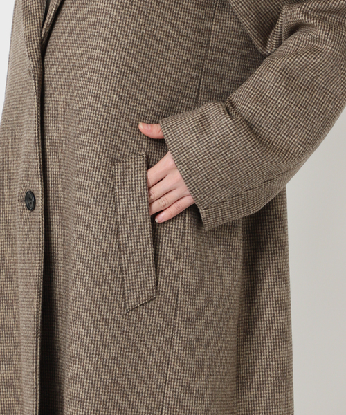 AP STUDIO(エーピーストゥディオ)の「シャギーチェックチェスターコート(チェスターコート・レディース・ブラウン・36/38)」の2枚目の写真