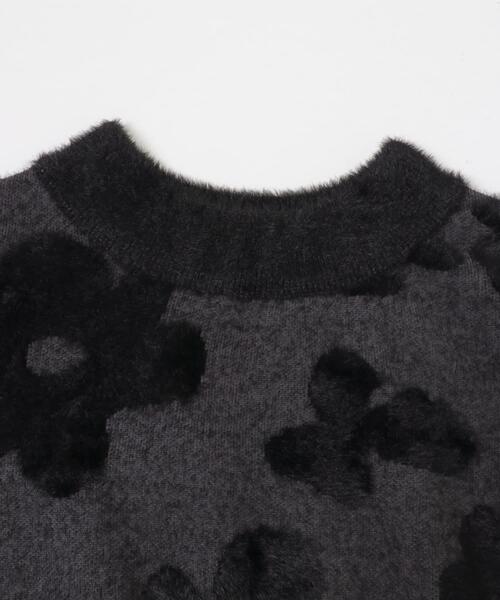 SENSE OF PLACE by URBAN RESEARCH（センスオブプレイスバイアーバンリサーチ）の「フラワージャガードニット（ニット/セーター・レディース・ブラウン/ブラック/グレー・ONE）」の9枚目の写真