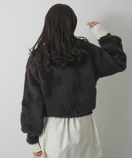 SENSE OF PLACE by URBAN RESEARCH（センスオブプレイスバイアーバンリサーチ）の「フラワージャガードニット（ニット/セーター・レディース・ブラウン/ブラック/グレー・ONE）」の15枚目の写真