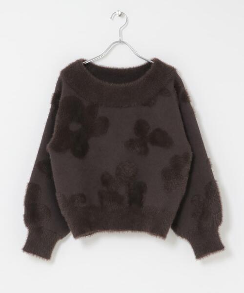 SENSE OF PLACE by URBAN RESEARCH（センスオブプレイスバイアーバンリサーチ）の「フラワージャガードニット（ニット/セーター・レディース・ブラウン/ブラック/グレー・ONE）」の18枚目の写真