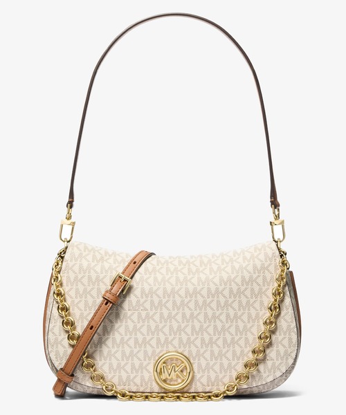 MICHAEL KORS(マイケルコース)の「NOLITA コンバーチブル ショルダー ミディアム - MKシグネチャー(ショルダーバッグ・レディース・ホワイト系その他・FREE)」の1枚目の写真