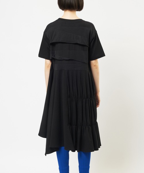 gomme（ゴム）の「アシメパネルカットワンピース（ワンピース・レディース・ブラック・MEDIUM）」の10枚目の写真