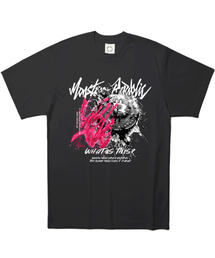 ビットコインバイブ ビビッドピンクTシャツ ブラック