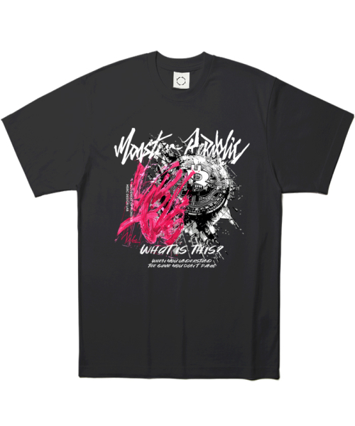 MONSTER REPUBLIC(モンスターリパブリック)の「ビットコインバイブ ビビッドピンクTシャツ ブラック(Tシャツ/カットソー・レディース・その他・X-LARGE/LARGE/MEDIUM/SMALL)」の2枚目の写真