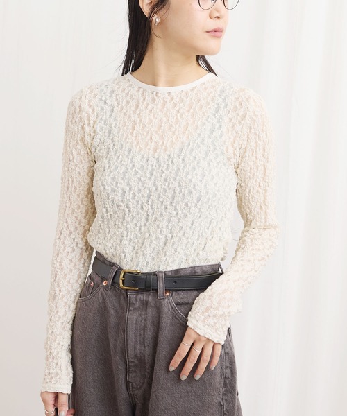 fig Ｌondon（フィグロンドン）の「mii pullover（Tシャツ/カットソー・レディース・ブラック/アイボリー・FREE）」の2枚目の写真