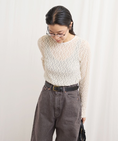 fig Ｌondon（フィグロンドン）の「mii pullover（Tシャツ/カットソー・レディース・ブラック/アイボリー・FREE）」の6枚目の写真