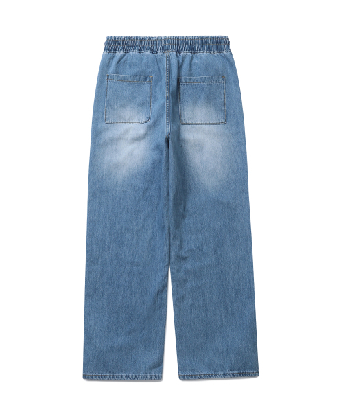 CONNECT KINLOCH（コネクトキンロック）の「ウォッシュドルーズフィットバンディングデニムパンツ（ライトブルー）（デニムパンツ・メンズ・その他・MEDIUM/LARGE/X-LARGE）」の3枚目の写真