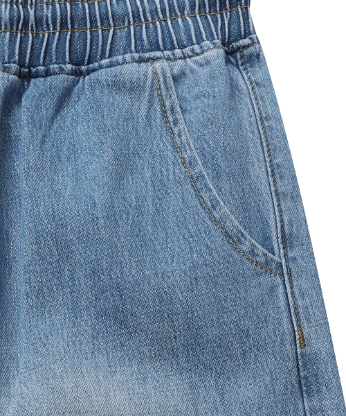 CONNECT KINLOCH（コネクトキンロック）の「ウォッシュドルーズフィットバンディングデニムパンツ（ライトブルー）（デニムパンツ・メンズ・その他・MEDIUM/LARGE/X-LARGE）」の5枚目の写真