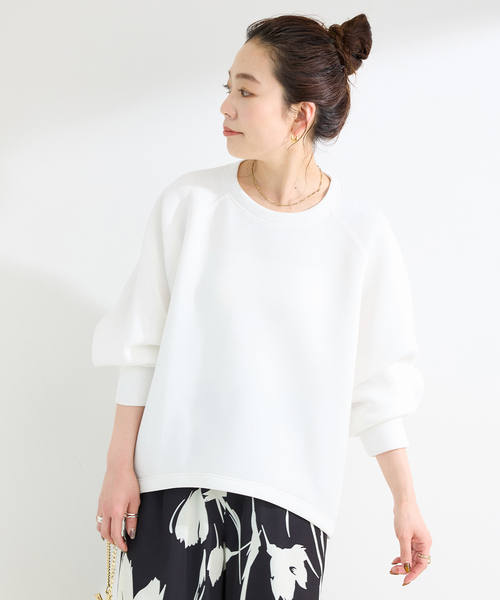 B.C STOCK（ベーセーストック）の「《追加10》手洗い可 / ダンボールコクーンプルオーバー（Tシャツ/カットソー・レディース・チャコールグレー/ネイビー/ホワイト/ブラウン・FREE）」の2枚目の写真