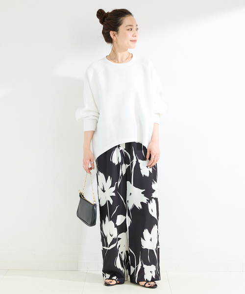 B.C STOCK（ベーセーストック）の「《追加10》手洗い可 / ダンボールコクーンプルオーバー（Tシャツ/カットソー・レディース・チャコールグレー/ネイビー/ホワイト/ブラウン・FREE）」の17枚目の写真