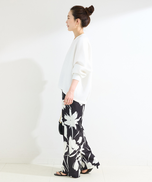 B.C STOCK（ベーセーストック）の「《追加10》手洗い可 / ダンボールコクーンプルオーバー（Tシャツ/カットソー・レディース・チャコールグレー/ネイビー/ホワイト/ブラウン・FREE）」の18枚目の写真