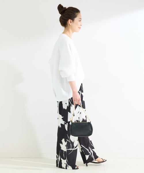 B.C STOCK（ベーセーストック）の「《追加10》手洗い可 / ダンボールコクーンプルオーバー（Tシャツ/カットソー・レディース・チャコールグレー/ネイビー/ホワイト/ブラウン・FREE）」の19枚目の写真