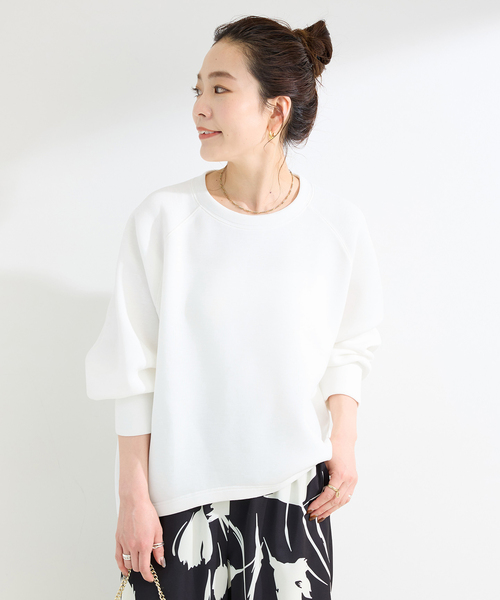 B.C STOCK（ベーセーストック）の「《追加10》手洗い可 / ダンボールコクーンプルオーバー（Tシャツ/カットソー・レディース・チャコールグレー/ネイビー/ホワイト/ブラウン・FREE）」の21枚目の写真