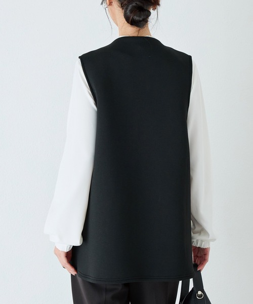 INCEDE(インシード)の「スポンジリバー パールボタンベスト(ベスト・レディース・ブラック・L/M/LL)」の6枚目の写真