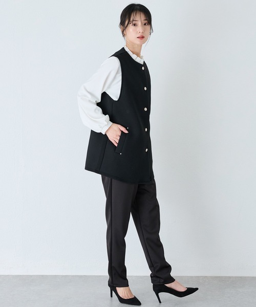 INCEDE(インシード)の「スポンジリバー パールボタンベスト(ベスト・レディース・ブラック・L/M/LL)」の10枚目の写真