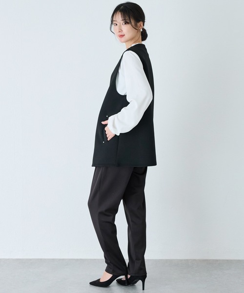 INCEDE(インシード)の「スポンジリバー パールボタンベスト(ベスト・レディース・ブラック・L/M/LL)」の11枚目の写真