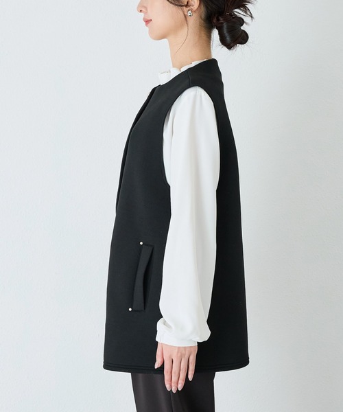 INCEDE(インシード)の「スポンジリバー パールボタンベスト(ベスト・レディース・ブラック・L/M/LL)」の14枚目の写真