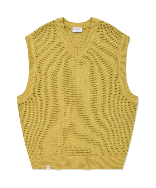 COVERNAT(カバーナット)の「クロシェニットベストライトイエロー(ベスト・レディース・その他・SMALL/MEDIUM/LARGE/X-LARGE)」の1枚目の写真