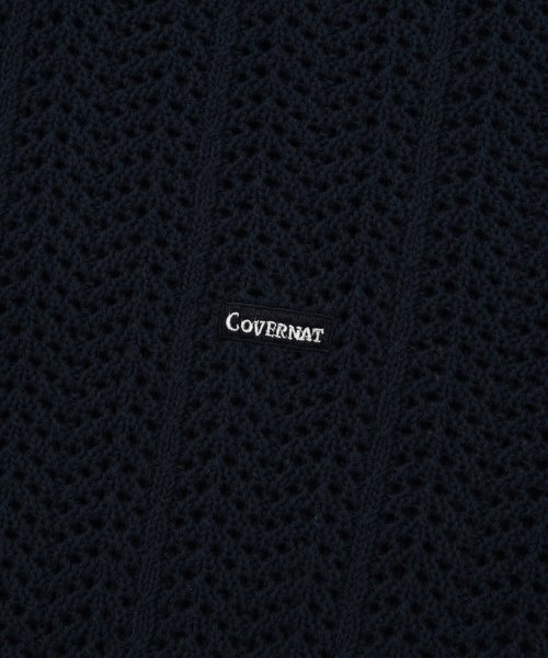 COVERNAT（カバーナット）の「ケーブルラウンドハーフニットネイビー（ニット/セーター・レディース・その他・XX-LARGE/LARGE/MEDIUM/SMALL/X-LARGE/X-SMALL）」の4枚目の写真