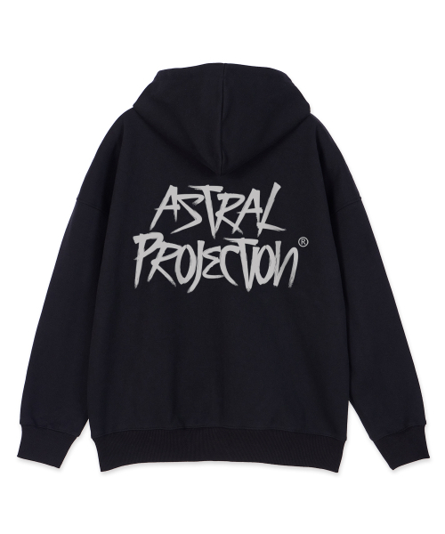 ASTRAL PROJECTION(アストラルプロジェクション)の「グラフィティレタリングオーバーサイズワイドショルダーフードジップアップ_ブラック(パーカー・メンズ・その他・SMALL/MEDIUM/LARGE/X-LARGE)」の6枚目の写真