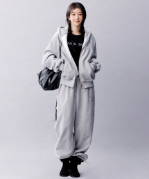BUTTERFLY WARM COTTON SWEAT SET UP_GRAY