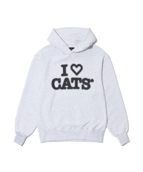 ITZAVIBE(イッザバイブ)の「I LOVE CATS HOODIE(パーカー・レディース・その他・MEDIUM/LARGE)」の1枚目の写真