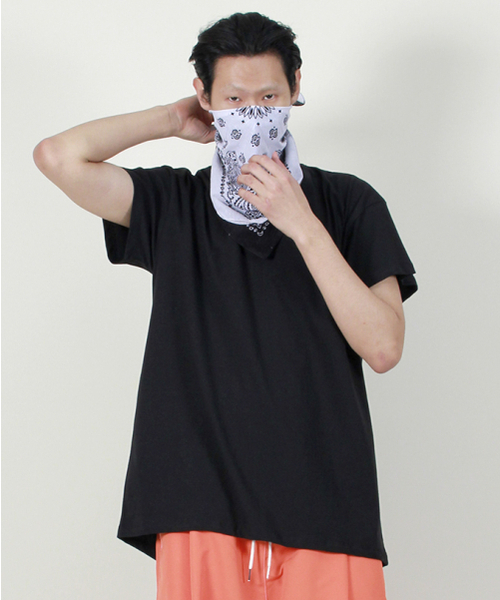 DEMARC(ドゥマーク)の「30番手 Uネック アンバランス 半袖Tシャツ ブラック(Tシャツ/カットソー・メンズ・その他・LARGE/MEDIUM)」の5枚目の写真