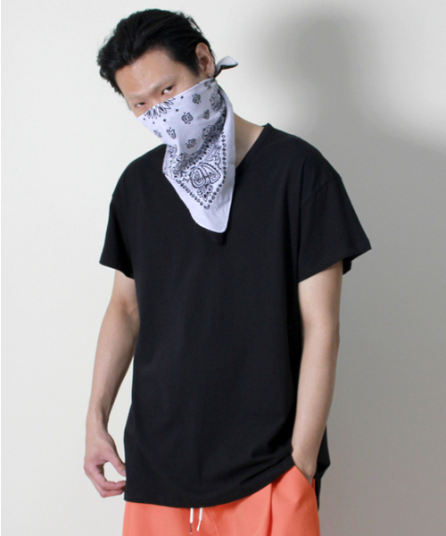 DEMARC(ドゥマーク)の「30番手 Uネック アンバランス 半袖Tシャツ ブラック(Tシャツ/カットソー・メンズ・その他・LARGE/MEDIUM)」の10枚目の写真