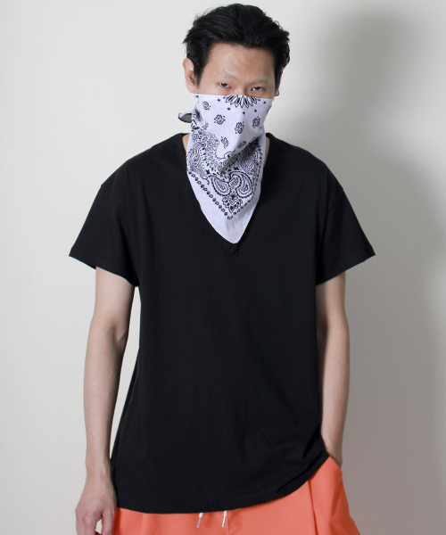 DEMARC(ドゥマーク)の「30番手 Uネック アンバランス 半袖Tシャツ ブラック(Tシャツ/カットソー・メンズ・その他・LARGE/MEDIUM)」の12枚目の写真