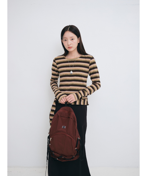MUWM(ムウム)の「ネストリボンナイロンバックパック Nest Backpack (プラムレッド)(バックパック/リュック・レディース・その他・FREE)」の20枚目の写真
