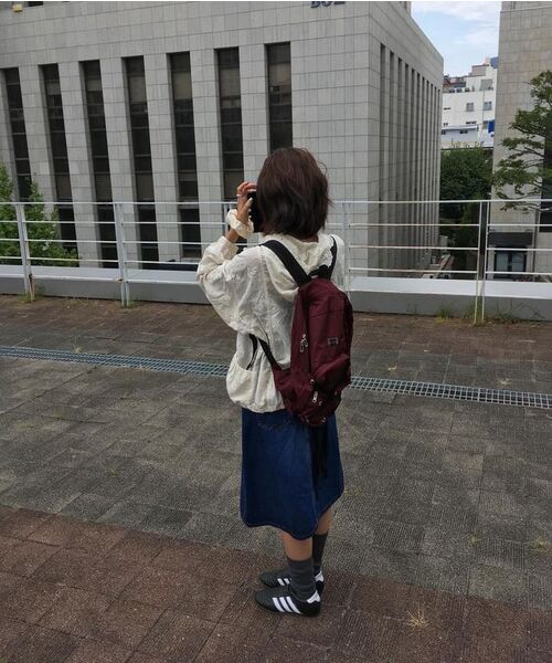 MUWM(ムウム)の「ネストリボンナイロンバックパック Nest Backpack (プラムレッド)(バックパック/リュック・レディース・その他・FREE)」の13枚目の写真