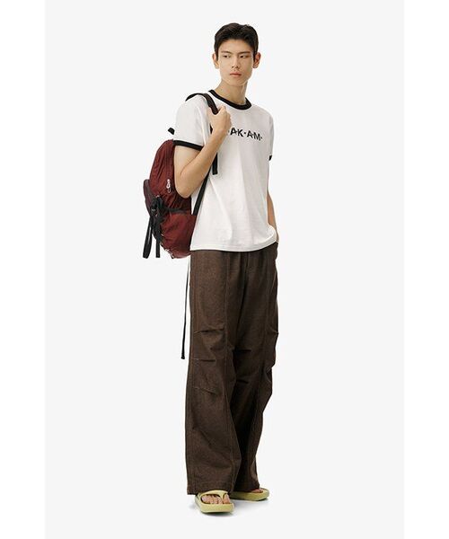 MUWM(ムウム)の「ネストリボンナイロンバックパック Nest Backpack (プラムレッド)(バックパック/リュック・レディース・その他・FREE)」の6枚目の写真