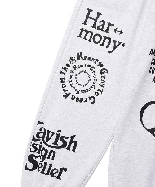 Cavish（カビシ）の「HARMONY SWEATPANTS LIGHT GREY(CV2ESUPA04B)（スウェットパンツ・レディース・ライトグレー・SMALL/MEDIUM/LARGE）」の5枚目の写真