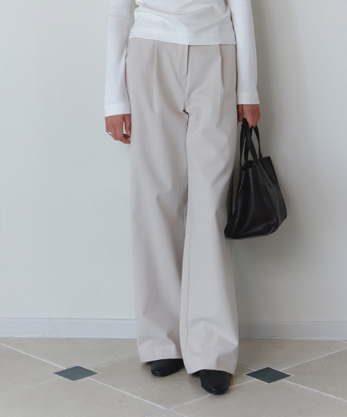 AARAN(アラン)の「ウォッシュドコットンパンツ_ベージュ(その他パンツ・レディース・その他・SMALL/MEDIUM)」の3枚目の写真
