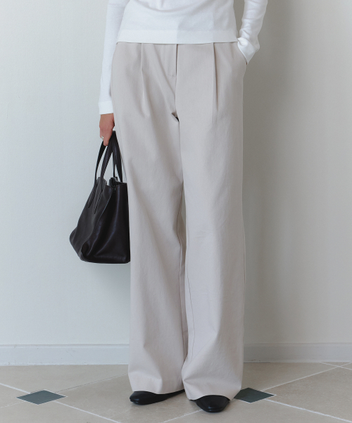 AARAN(アラン)の「ウォッシュドコットンパンツ_ベージュ(その他パンツ・レディース・その他・SMALL/MEDIUM)」の4枚目の写真