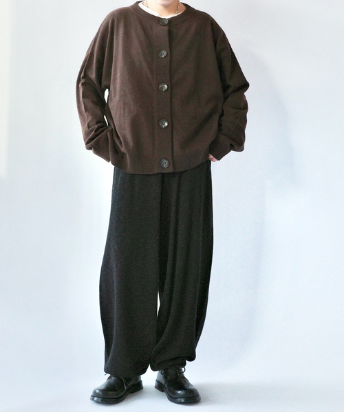 リブデザインカーディガン