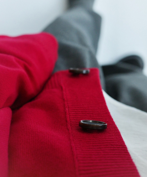 リブデザインカーディガン