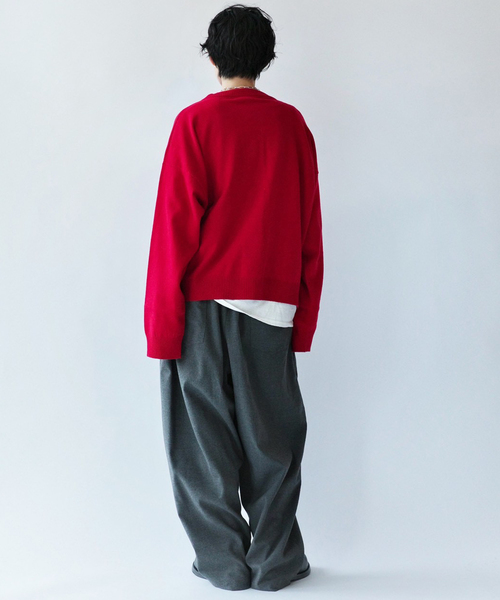 リブデザインカーディガン