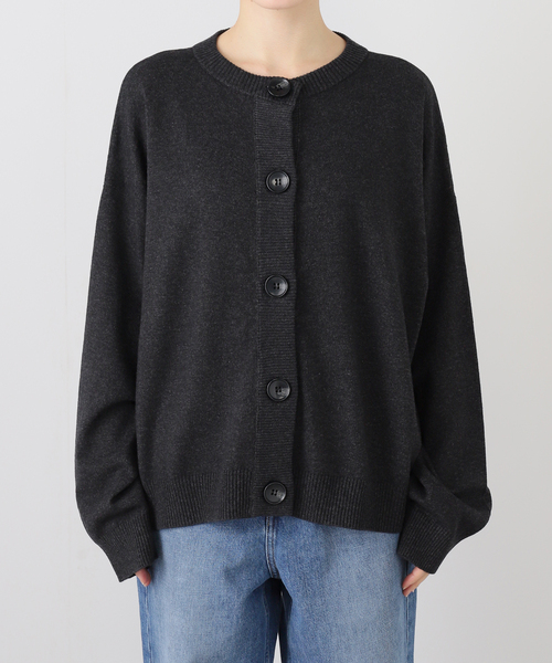 リブデザインカーディガン
