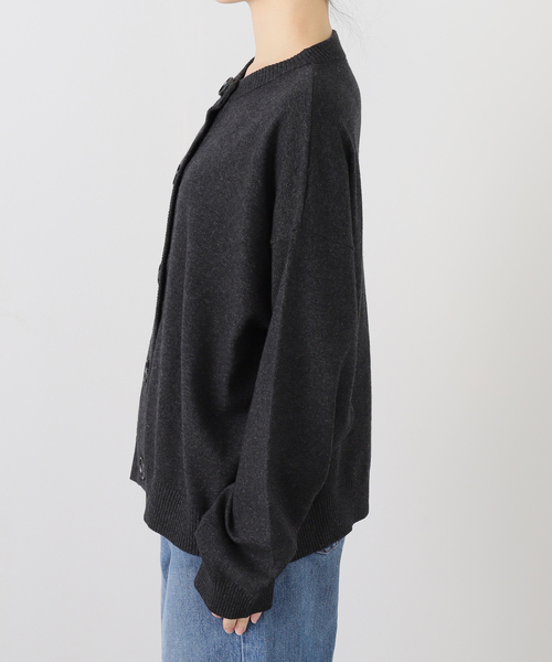 リブデザインカーディガン