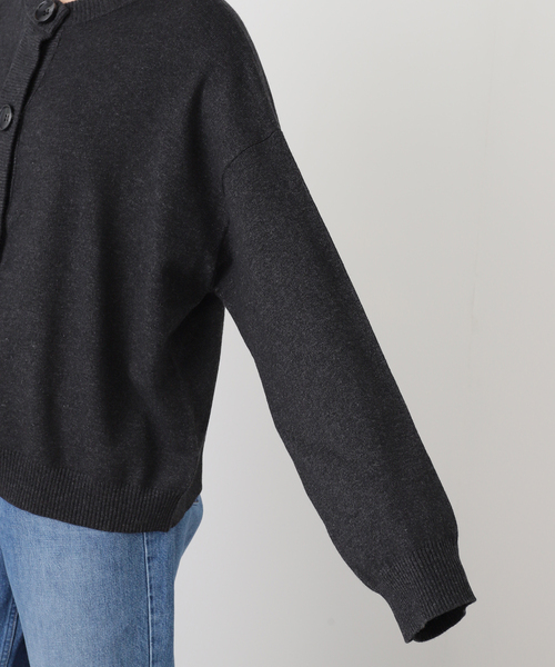 リブデザインカーディガン