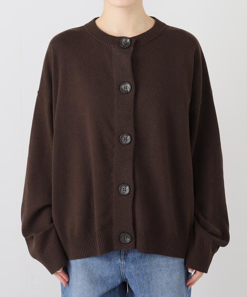 リブデザインカーディガン
