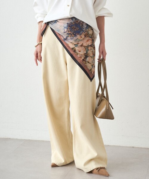 LOUNGEDRESS（ラウンジドレス）の「ワイドカラーデニムパンツ（デニムパンツ・レディース・イエロー・MEDIUM/SMALL）」の6枚目の写真