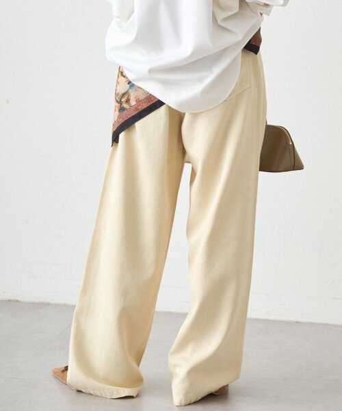 LOUNGEDRESS（ラウンジドレス）の「ワイドカラーデニムパンツ（デニムパンツ・レディース・イエロー・MEDIUM/SMALL）」の8枚目の写真