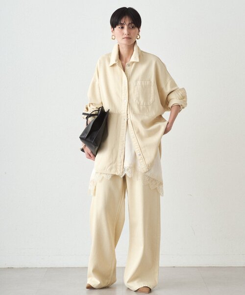 LOUNGEDRESS（ラウンジドレス）の「ワイドカラーデニムパンツ（デニムパンツ・レディース・イエロー・MEDIUM/SMALL）」の9枚目の写真